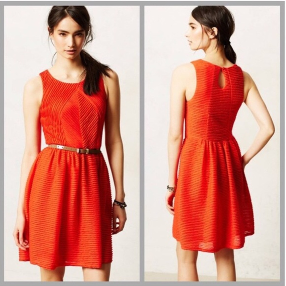 Anthropologie Bordeaux Textured Tank Dress